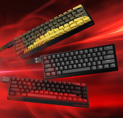 Madlions Mad 60He Magnetic Switch Mechanical Keyboard MAD68 Wired Keyboard Mad60he Custom MAD68he E-sports Gamer Keyboard Gifts