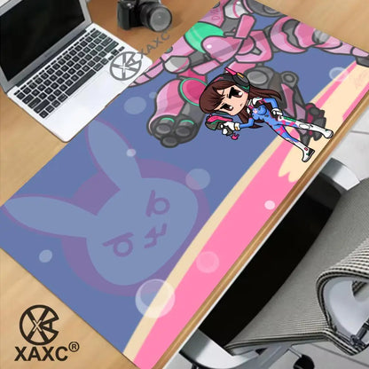Großes Overwatch-Mauspad Kawaii XXL PC-Computer-Schreibtischmatte Gamer-Büroteppich Tastatur-Tisch Gaming-Zubehör MousepadXAXC