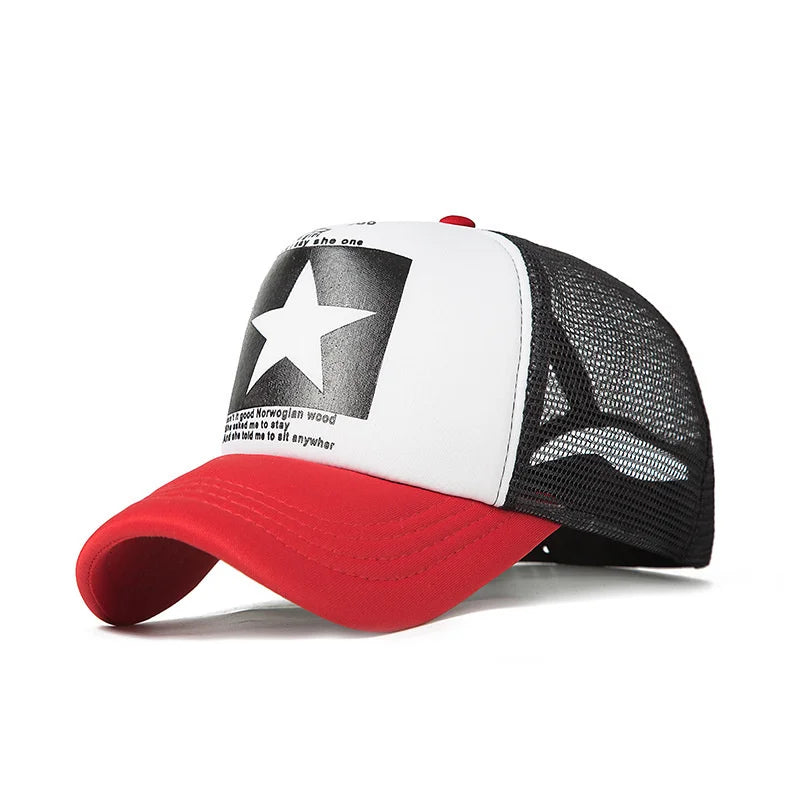 Fashion Summer Baseball Cap Snapback Mesh Trucker Hats Hip Hop Caps Cool Men Caps Female Outdoor Casual Sun Hat High Quality