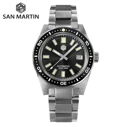San Martin Official 41mm 62mas V4 Diver Men Watch NH35 Automatic Mechanical Watch Sapphire Glass 200m Waterproof Luminous SN0007