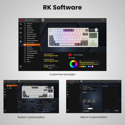 RK ROYAL KLUDGE S85 TFT Color Screen Mechanical Keyboard Tri Mode Wireless 85 Keycaps Hot-Swappable Gamer Keyboard RGB Backlit