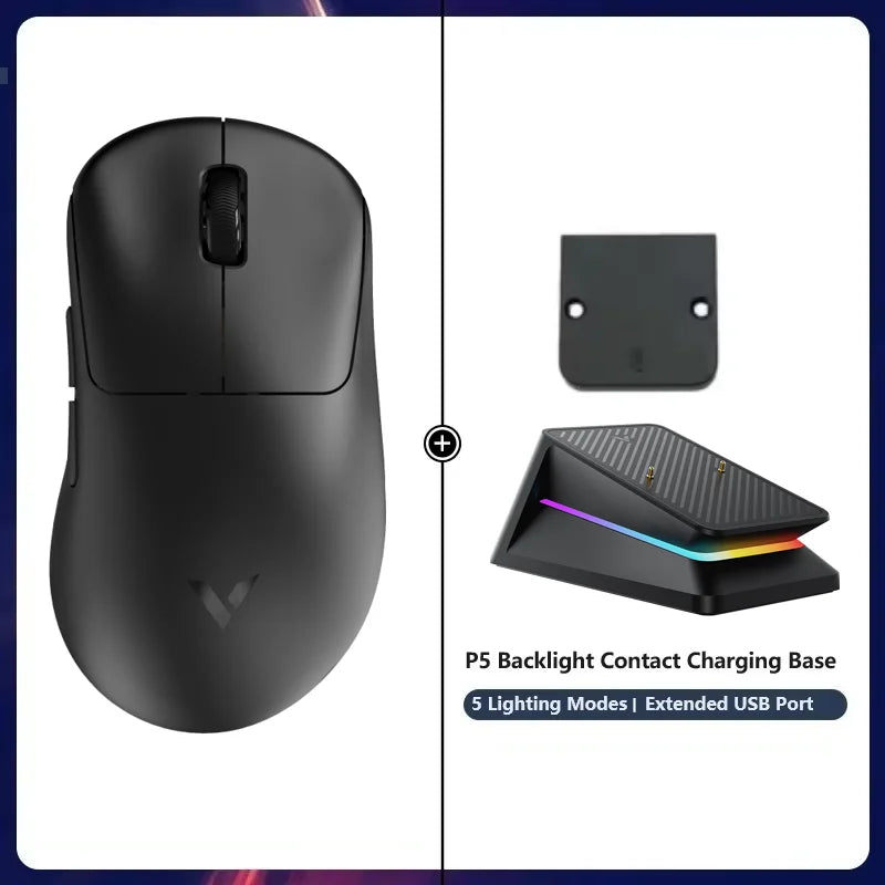 Rapoo VT3S /VT3S MAX GEN-2 kabellose Gaming-Maus, echte 8K-Wireless-Polling-Rate, 49g ultraleicht, bis zu 750Hr Akkulaufzeit