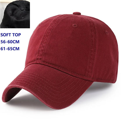 Cappellino da baseball da uomo e da donna oversize XXL, 100% cotone, cappellino da baseball grande per teste grandi 56-63 cm (23,5"-25,5"), cappellino "dad cap" semplice e regolabile