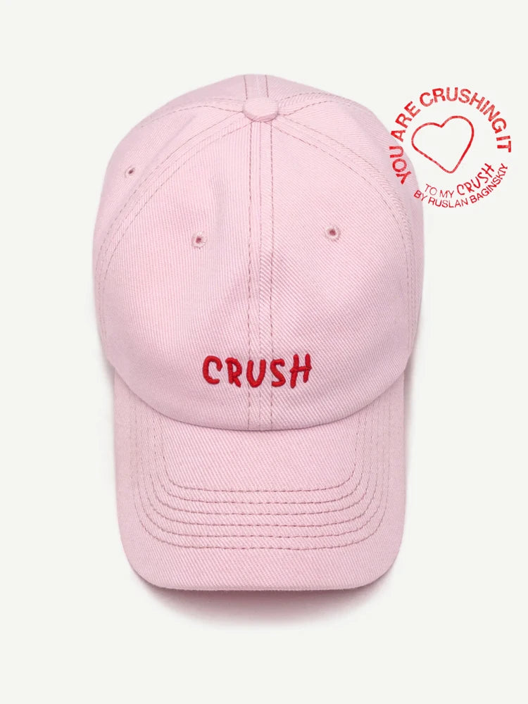 Șepci de baseball unisex brodate „crush”, negre, cu inițiale brodate, model „Dad Hat”, 100% bumbac, pentru toate anotimpurile