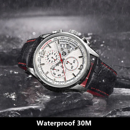 Orologio cronografo PAGANI DESIGN da uomo al quarzo multifunzione, stile militare da pilota