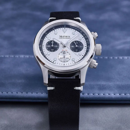 Milifortic 39MM Fashion Chronograph Watch Man R086 Retro C3 Luminous Stainless Steel Waterproof 100M VK63 Quartz Watches For Man