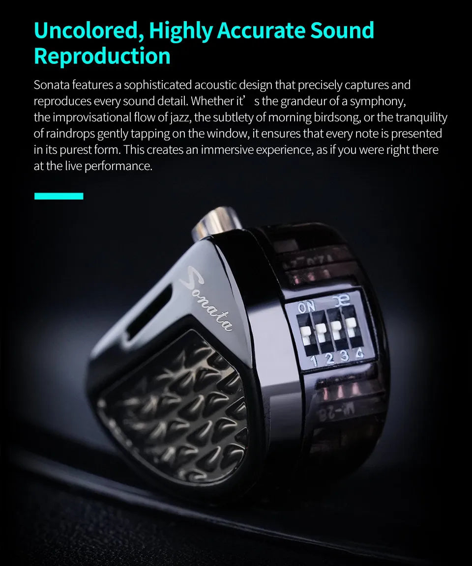 KZ Sonata 28BA Units Upgraded HIFI Headphones On-ear tunable balanced armature unit Wired gaming headphones