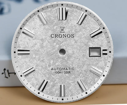 Cronos Men's Watch 39mm Automatic Wristwatch White Dial Solid Links Sapphire 10 ATM L6037M