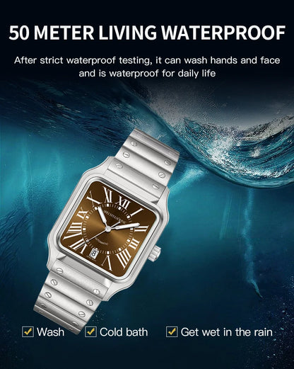 Specht & Söhne New Men's Watches Japan Miyota 8215 Movement Mechanical Wristwatches Stainless Steel 50M Waterproof Men's Watch
