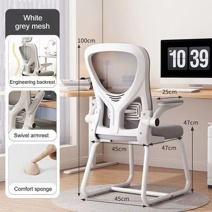 Computerstuhl, Rückenlehnenstuhl für zu Hause und längeres Sitzen, Schreibtischstuhl für Wohnheim, Lernen und Büro, E-Sport-Stuhl, ergonomischer Stuhl.