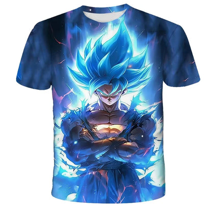 2026 Summer Dragon Ball T Shirt Kids Tops Tee Anime Figures Son Goku Super Saiyan T-shirt Boys T-shirts Children Short Sleeve