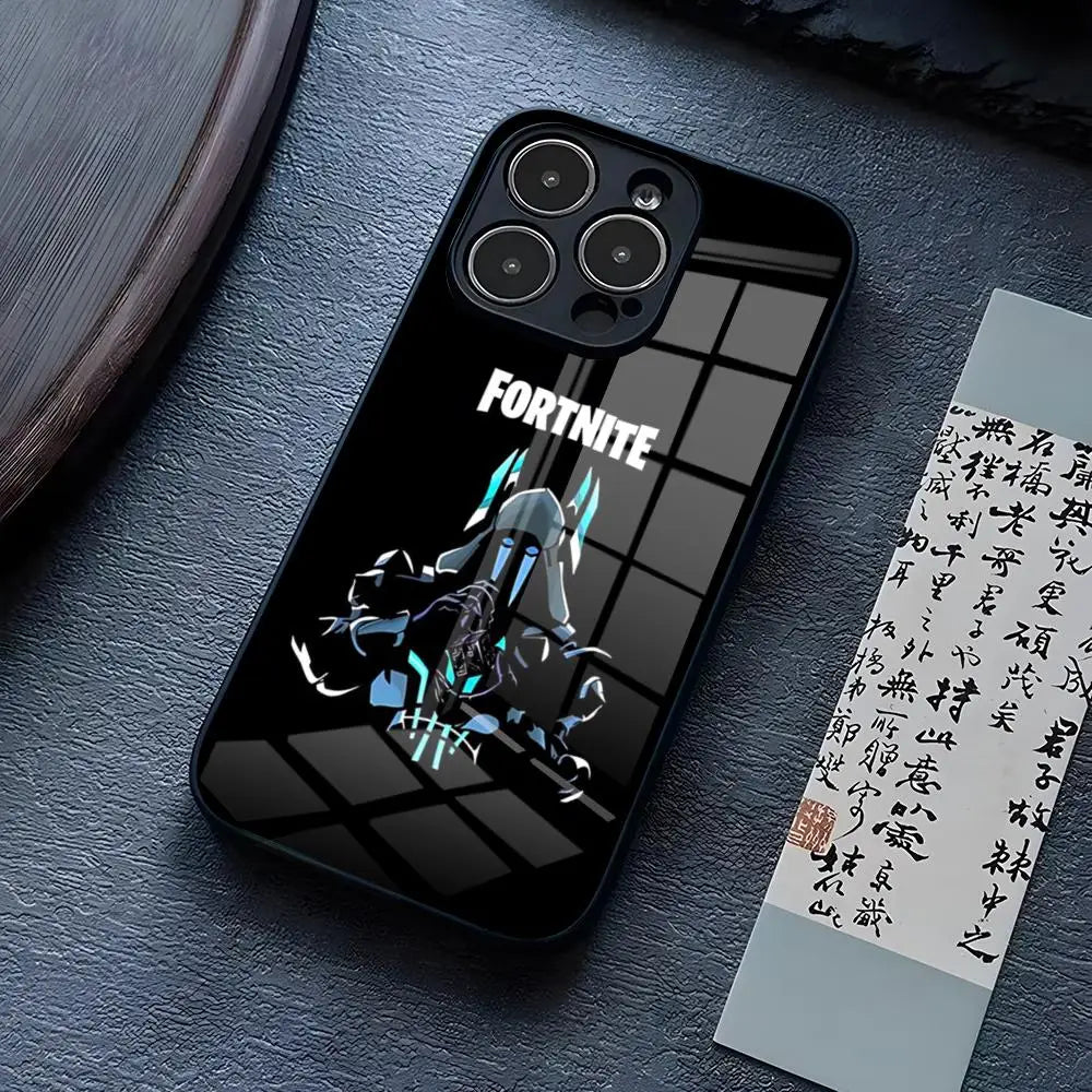 B-Battle-R-Royales-F-FortniteS Phone Case For IPhone 17 Pro Max 15 Pro 14 12 11 13 Mini X XR XS 16 Plus SE Glass Cover
