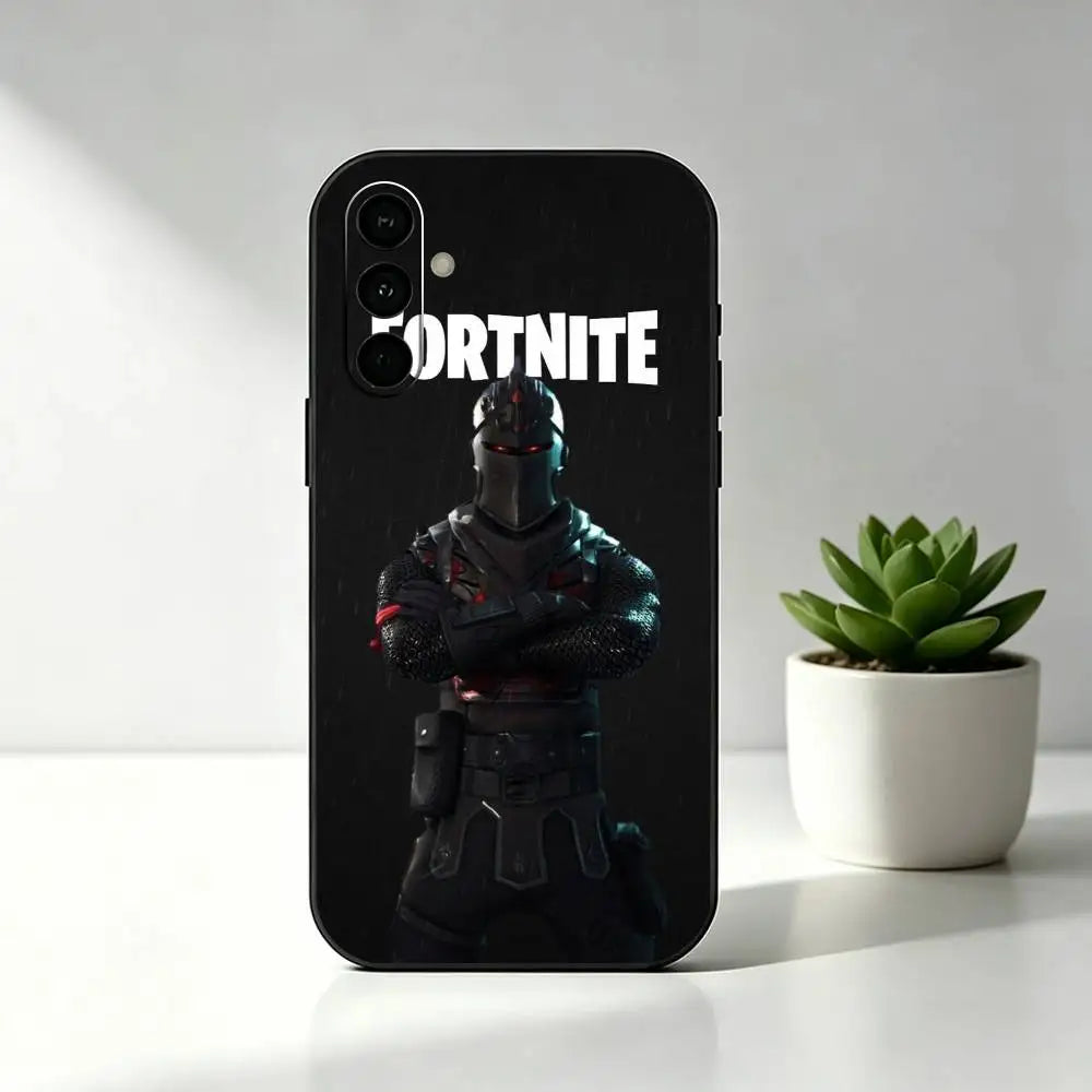 R-Royales F-Fortnites Gaming-Handyhülle aus weichem schwarzem Silikon für Samsung Galaxy A73,A72,A71,A70,A53,A52,A51