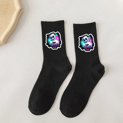Fortnite-Socken mit Cartoon-Spielcharakter, lange Socken für Kinder und Schüler, einfarbige Baumwollsocken für Frühling und Herbst, Geburtstagsgeschenk