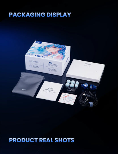 Auricolari gaming HiFi cablati EPZ G10 – Cuffie monitor in-ear Type-C e 3.5mm con DAC, isolamento acustico, cavo rimovibile e microfono