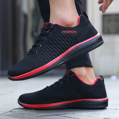 Adidași de alergare pentru bărbați cu plasă, sport, pentru sală, ușori, pantofi casual pentru bărbați, la modă, din tricot respirabil, încălțăminte de mers pe jos, mărimi 39-46
