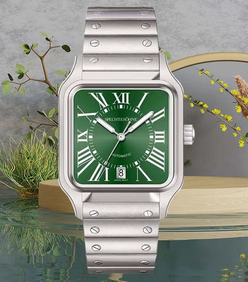 Specht & Söhne New Men's Watches Japan Miyota 8215 Movement Mechanical Wristwatches Stainless Steel 50M Waterproof Men's Watch