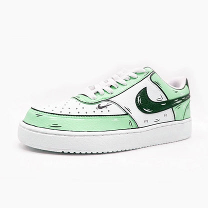 Custom Sneakers Nike Court Vision Messy Line Design Wild Romantic Dream Comic Pattern Couple Matching Shoes Unisex Retro Shoes