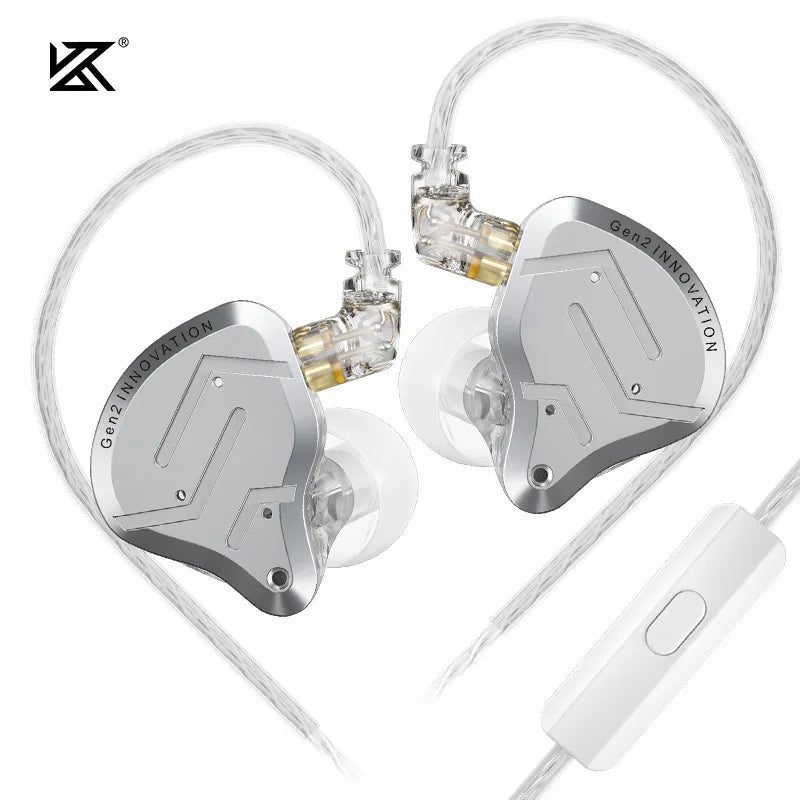 Cuffie cablate in-ear KZ ZSN Pro 2 Hybrid – Auricolari 1BA+1DD HiFi con bassi, cancellazione del rumore e microfono