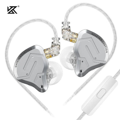 Cuffie cablate in-ear KZ ZSN Pro 2 Hybrid – Auricolari 1BA+1DD HiFi con bassi, cancellazione del rumore e microfono