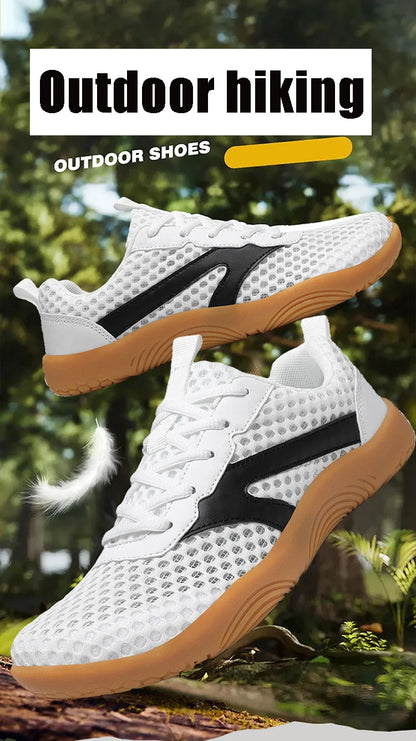 Herren-Barfuß-Loafer mit breitem Design, rutschfest, Freizeitschuhe/Wanderschuhe, in mehreren Farben erhältlich, atmungsaktives Mesh-Herrenschuhwerk