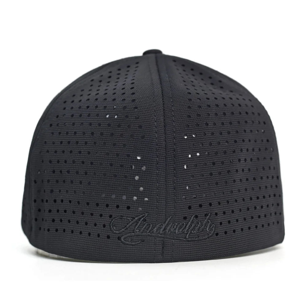 Baseballkappe mit Netzstoff, kurzer Krempe, geschlossener Rückseite, atmungsaktiv, Snapback-Kappen, eng anliegend, Dad-Cap, verstellbar, einfarbig, Trucker-Stil