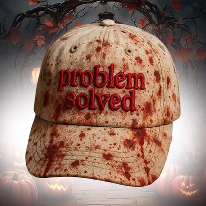 Haft z motywem Halloween – problem rozwiązany: krwawa czapka w stylu horroru, idealna na imprezę halloweenową, rekwizyty do cosplayu, prezenty