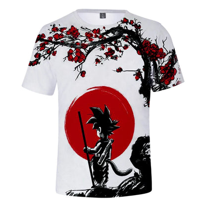 Cartoon Anime 7 Dragon Ball T-shirt for Children and Boys Cartoon T-shirt Short Sleeved Summer Men's Top Short Sleeved T-shirt