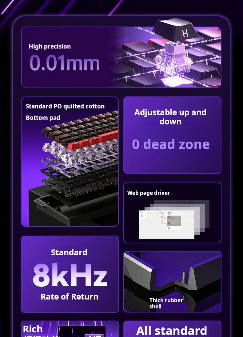 AULA WIN60 HE Tastiera cablata ad asse magnetico RT, tastiera meccanica personalizzata per giochi e-sport, polling rate 8K