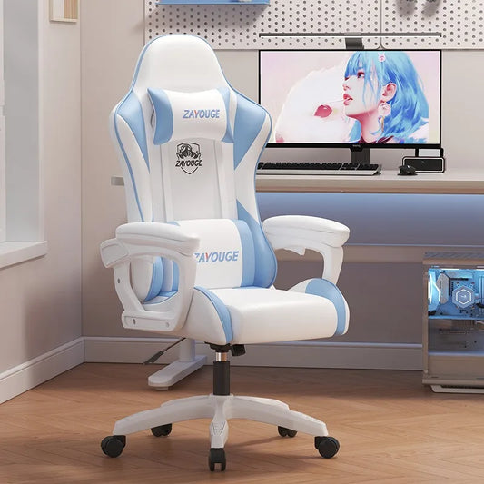 Ergonomic Gaming Chair Reclining Office Chair with Adjustable Height, Comfortable Computer Desk Chair, Swivel Gaming Seat for Home, Study & Esports