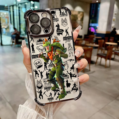Capa de telemóvel Hot Game F-Fortnites Plating para Samsung A37 A57 A07 A36 A16 A06 A35 A55 A25 A26 A05s A15 A54 A34 A24 A14 A05 4G 5G