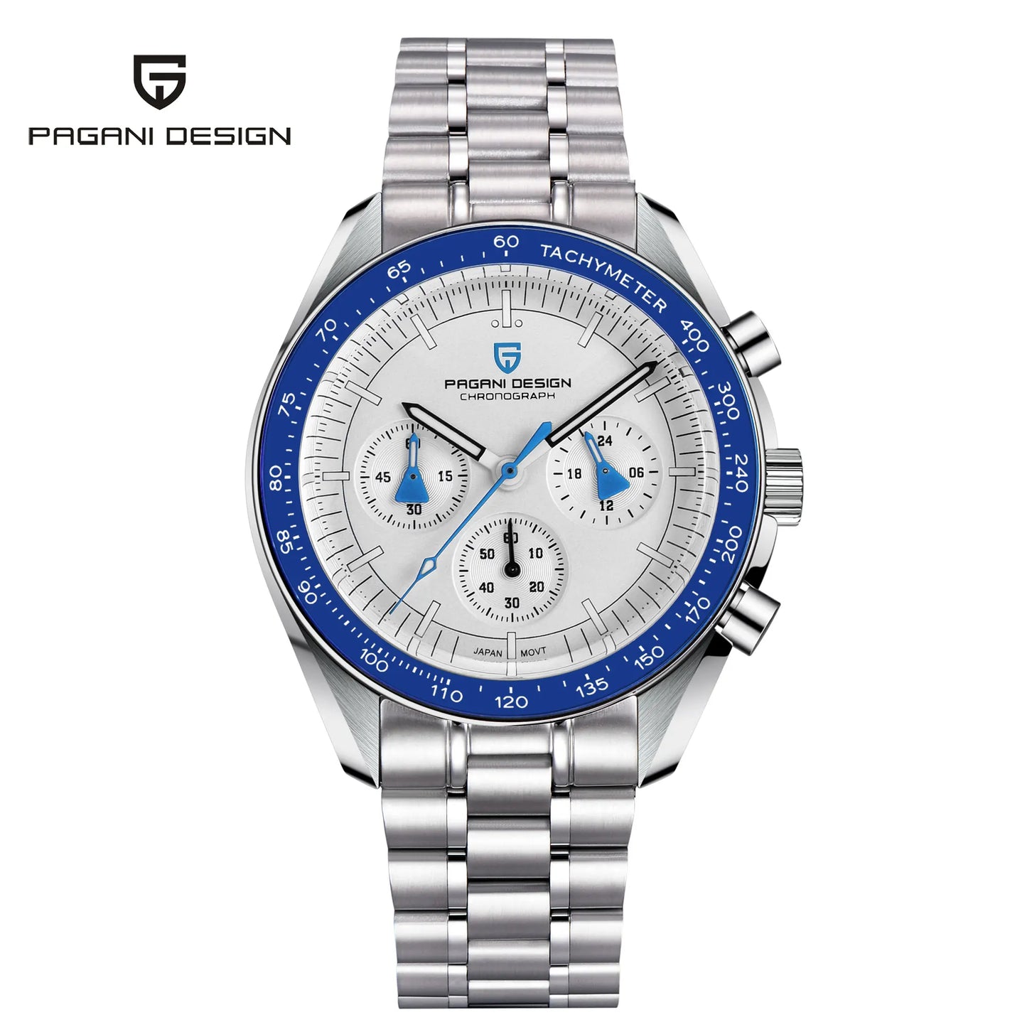 PAGANI DESIGN 2026 New Saturn Men's Watches Quartz Watch For Men Light Tan Sport Chronograph AR Sapphire Crystal Wrist Watch Men