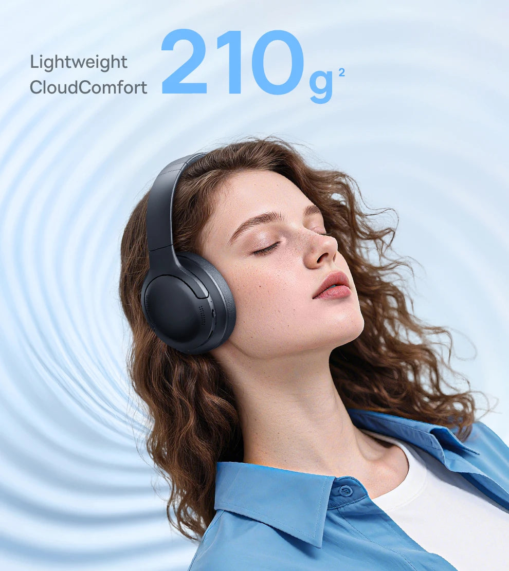 Cuffie over-ear wireless Bluetooth 5.3 Baseus – Driver HiFi da 40mm, autonomia di 70H, headset pieghevole con audio spaziale