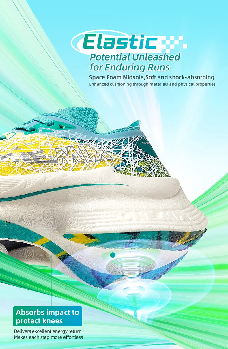 ONEMIX New Nylon Carbon Plate Marathon Running Shoe Pro Tests Stable Support For Shock-Absorbing Ultralight Bounce Sneakers