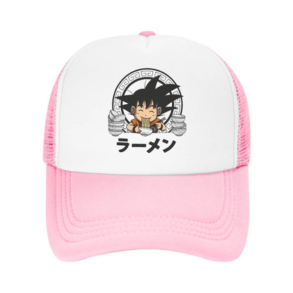 Goku Kid Ramen Dragon Ball Trucker Hat Men Women Vintage Anime Manga Hats Sports Cap Adjustable Polyester Baseball Caps Summer, Produit gaming premium Fraquane
