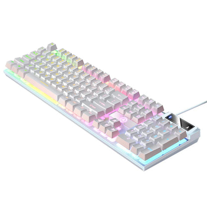 Wired USB Gaming Keyboard with Backlight, 104 Key Gamer Keyboard for Computer/Laptop/PC, Ergonomic Design, Office Gaming Accessory