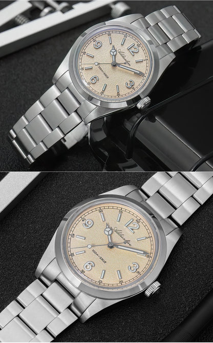 Reloj para hombre ADDIESDIVE AD2518 de 36mm en oferta destacada, cristal de espejo abombado, acero inoxidable 316L, cuarzo, resistente al agua 100m