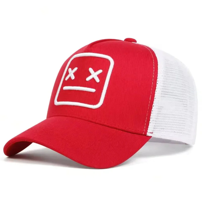 Unisex XX bestickte Baseball-Netzkappen, verstellbare Freizeitmützen, Sonnenhüte für Frühling und Sommer im Freien