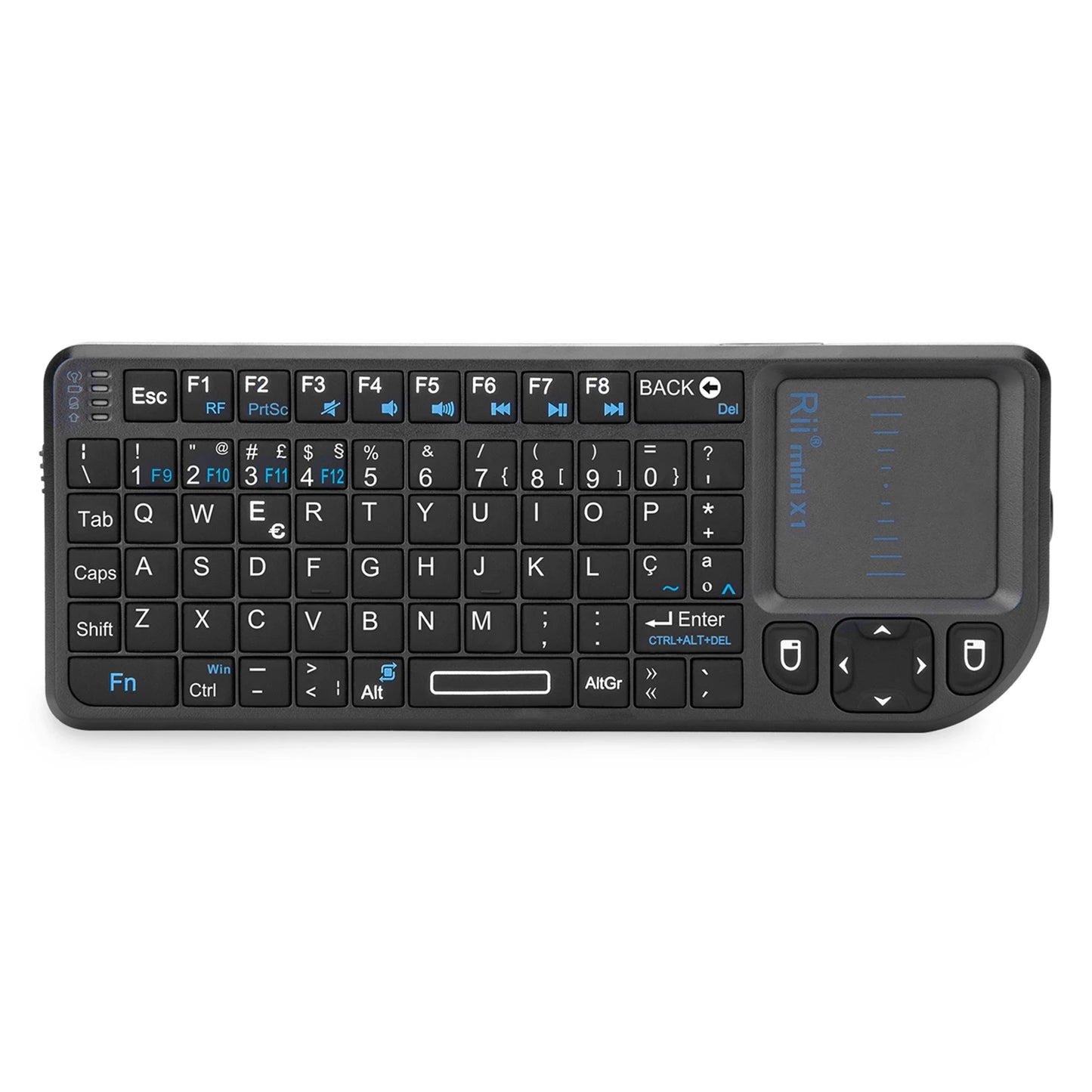 Teclado Mini Sem Fios Original Rii X1 2.4GHz Inglês/RU/ES/FR com TouchPad para Android TV Box/PC/Portátil