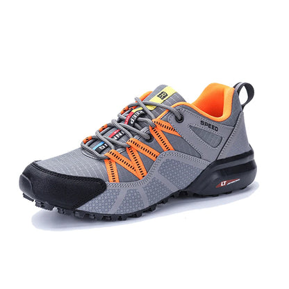 Zapatillas de senderismo para hombre, calzado deportivo todoterreno para exteriores, malla transpirable, antideslizantes y resistentes al desgaste, zapatillas de senderismo y ciclismo outdoor