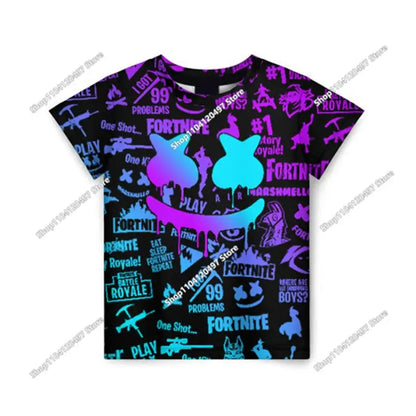 Christmas Fortnite 3d T-shirt Tees Battle Royale Streetwear Kids Victory Game Men and Women Harajuku T Shirt Teen Clothes