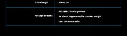 Logitech G502 HERO Cable Game Mouse E-Sports Chicken Dinner Mechanical Mouse RGB Light Can Be Balanced for Chicken Dinner Macro Program