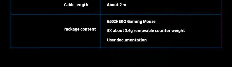 Logitech G502 HERO kablet gamingmus til e-sport, PUBG, mekanisk mus med RGB-lys, justerbar vægt og programmerbare makroer