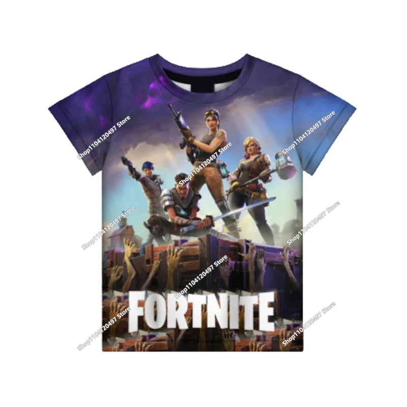 Sweatshirt com Capuz Infantil 3D 2025, Nova Série Anime Fortnite Estampada, Pullover de Marca Trendy, Presente