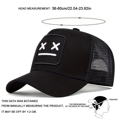 Unisex XX bestickte Baseball-Netzkappen, verstellbare Freizeitmützen, Sonnenhüte für Frühling und Sommer im Freien
