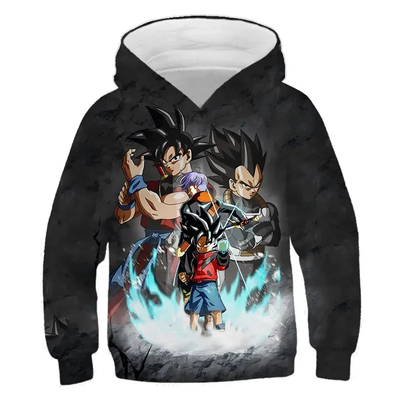 2025 Autumn Cool Dragon Ball Z Kids Boys Sweatshirts Children Casual Boy Hoodies Pullover Anime Dragon Ball Hoodie Hooded Coats