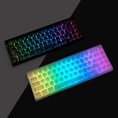 XVX M67 JadeStone mechanische Tastatur mit IMD-Tech-Tastenkappen, Hot-Swap-fähig, Gasket-Mount, Tri-Mode, individuell anpassbares RGB, kabellose Tastatur 65%