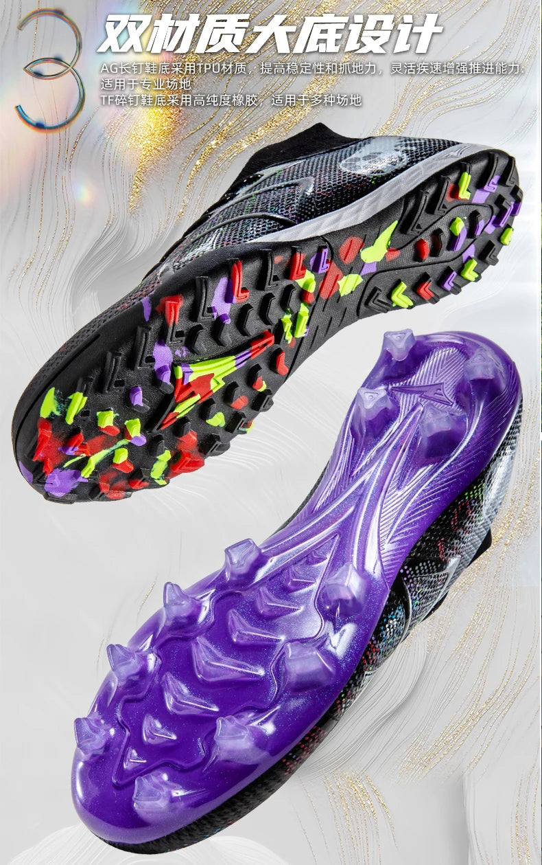 Scarpe da calcio professionali da uomo, scarpe da calcetto con tacchetti, sneakers da calcio ultraleggere per allenamento e sport all’aperto