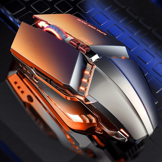 RGB Wired Gaming Mouse 3200 DPI Mechanical USB Gaming Mouse with 7 Buttons, Silent Click Ergonomic PC Mouse for Laptop Gaming