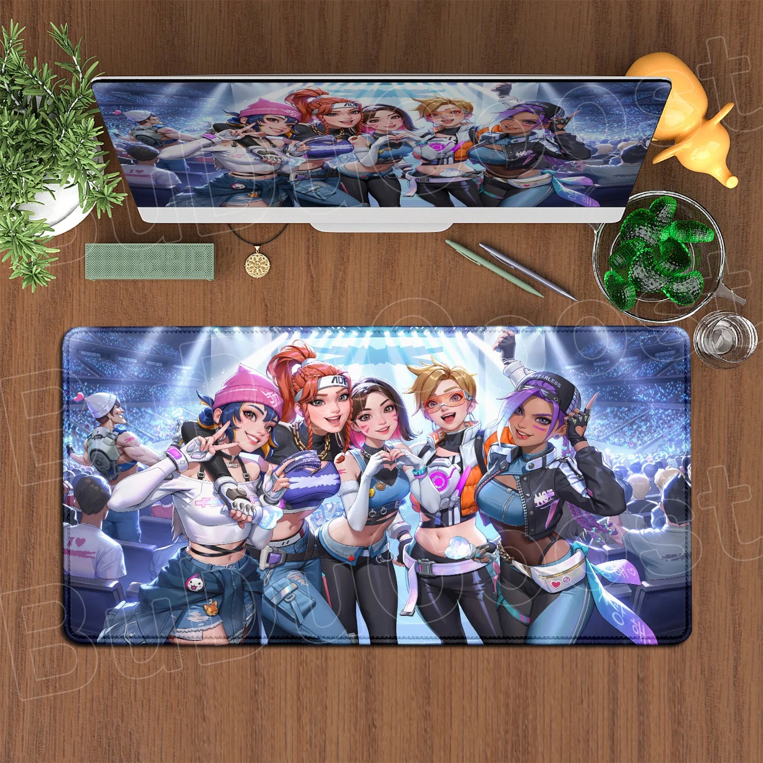 Large XXL DIY Cool Overwatch Mouse Pad Keyboard Table Gaming Accessories Non-Slip Rubber Edge locking spped Laptop Rug desk Mat, Produit gaming premium Fraquane